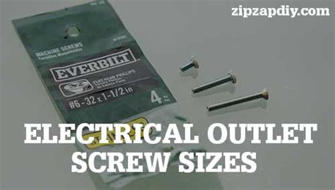 screw size for electrical box cover|electrical socket screw size chart.